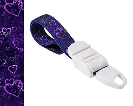 Profesional Quick and Slow Release Medical Nurse Tourniquet with Violet/Purple Hearts Pattern