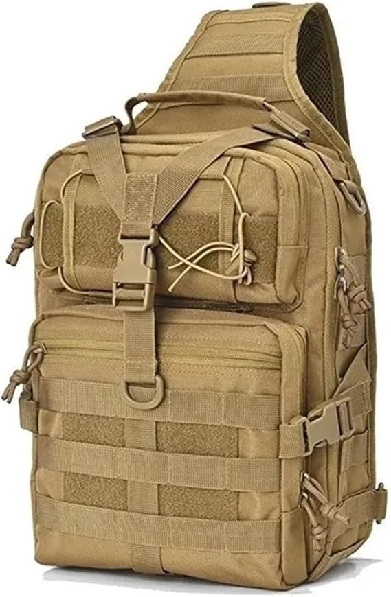 Chest Bag Waterproof Oxford Single Shoulder Bags Tactical Chest Bags Big Capacity Crossbody Bags Camouflage Chest Bag(KAQI)