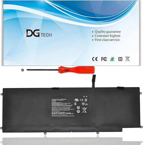 DGTECH New RC30-0196 Laptop Battery Compatible with Razer Blade Stealth (2016) v2 (i7-7500U) RZ09-01962E12 RZ09-01962W10 RZ09-01962E52 (11.55V 53.6Wh)