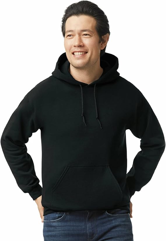 Gildan Adult Fleece Hoodie Sweatshirt, Style G18500, Multipack, Black (1-Pack), Medium