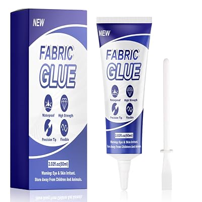 Permanent Clear Fabric Glue - Washable, Waterproof, Repairs All Fabrics & Clothes 60ml