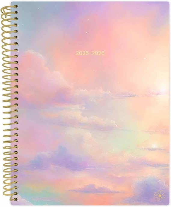 Daisy by bloom daily planners 2025-2026 Academic Year Student Planner (July 2025 - July 2026) - Elementary Through Middle School Calendar Agenda Book - 7 x 9" - Cotton Candy Clouds
