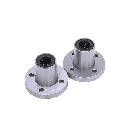 FKG LMF10UU Round Flange Linear Motion Bushing Ball Bearing 10X19X29mm, Set of 2
