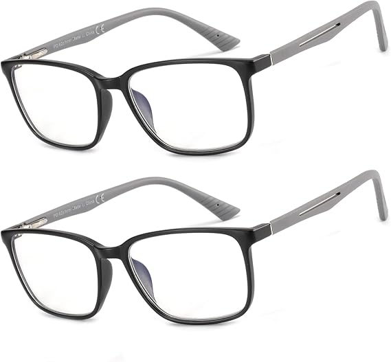 BLUEMOKY Blue Light Reading Glasses for Men 1.0, Sport Square Frame Readers, Anti Glare Computer Glasses