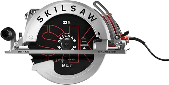SKIL 16-5/16 In. Magnesium Worm Drive Skilsaw Circular Saw - SPT70V-11 | Cuts thick stock in one pass, square-cut footplate, brass gearing, Dual-Field motor, included blade
