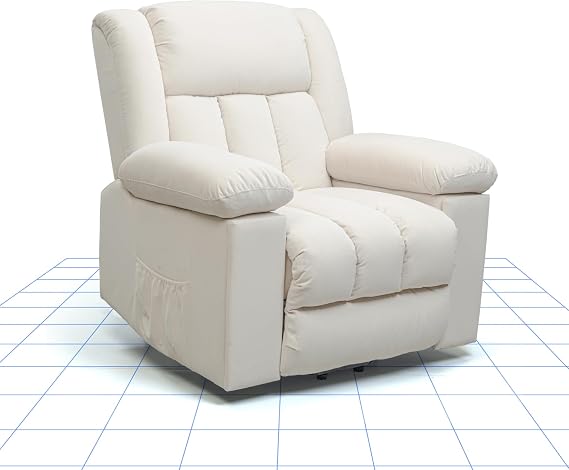 Softa Recliner Armchair with Massage & Heat, Lift Chair Recliners for Elderly, Extended Footrest, Oversized Recliners Lounge Sofa with USB Ports, Hidden Cup Holder and Armrest Storage