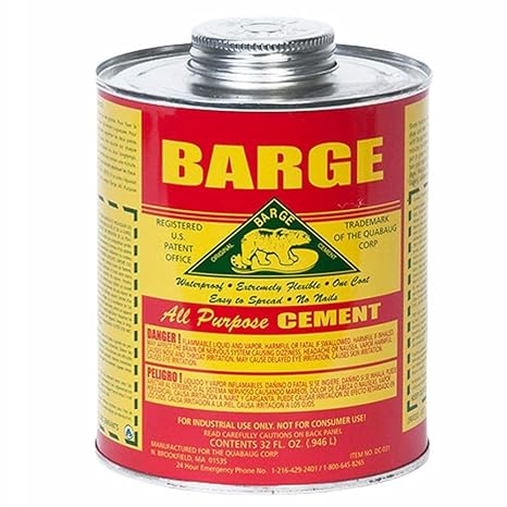 Barge All Purpose Contact Cement Glue for Leather & Shoes, Red 32 oz Can