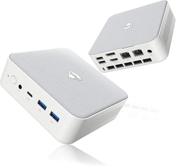 Machenike Machcreator Mini Desktop, Octa-core Processor Intel i5-12450H, 16GB RAM, 1TB SSD, Support 4K Dual Monitor, HDMI, DP Port, Type-C, RJ-45, Wi-Fi 6, Windows 11 Pro, Grey