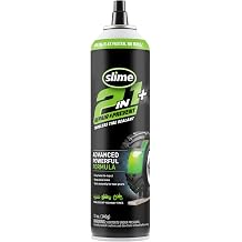Slime 60199 2-in-1 Repair & Prevent Tubeless Tire Sealant, Instant Flat Tire Fix, Seals up to 1/4" Punctures Without Valve Core Removal, for Tractors, UTVs, Trailers & More, 12 Fl Oz