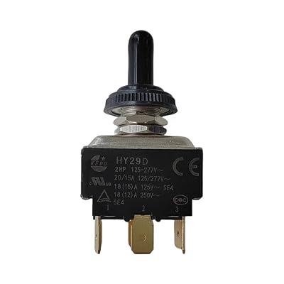 HY29D ON-Off-ON Toggle Switches with Silicone Rubber Protective Cover 125277V 2015A 2HP 6Pins