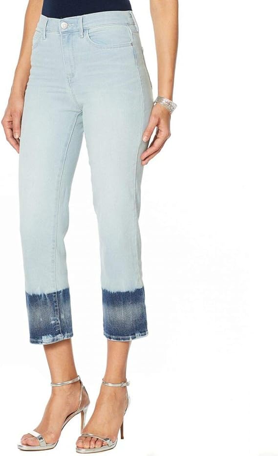 Skinnygirl Women's High Rise Straight Leg Crop Denim