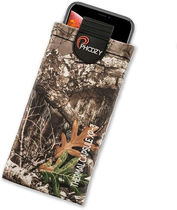 PHOOZY Thermal Phone Case - XP3 Series: Ultra-Rugged Insulated Cell Phone Pouch Prevents Overheating, Extends Battery Life, Provides Drop Protection and Floats in Water (Medium - Realtree Edge)