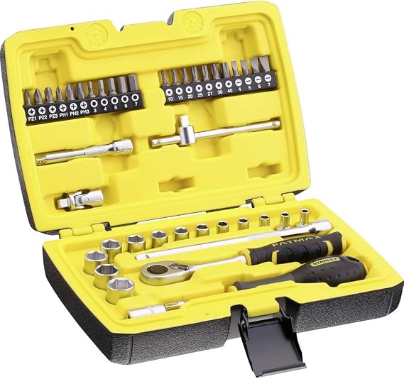 Stanley FMMT82683-1 Set De Sockets 1/4" for DIYers & Professionals, Made for Repair and Installation tasks, 42-piece Set