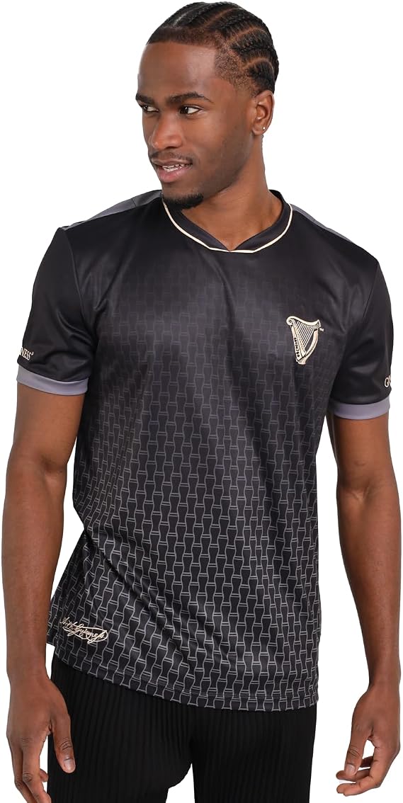 Guinness Soccer Athletic Jersey Pint Pattern & Gold Harp | Official Merchandise