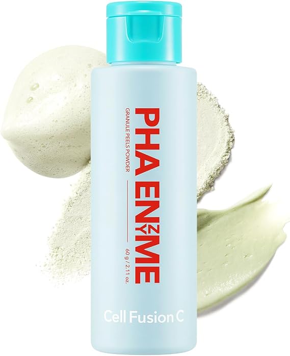 Cell Fusion C PHA Enzyme Granule Peels Cleansing Powder Multi-Purpose Powder Cleanser for Blackhead Removal & Sebum Control, Exfoliation for Smooth Skin, 2.11 oz / 60g
