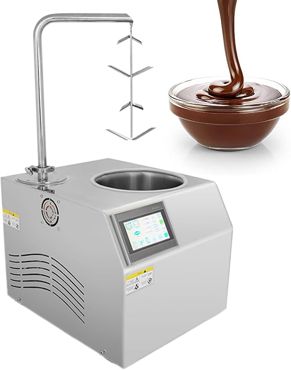 7L Automatic Electric Chocolate Melter and Temper with Precision Control, Chocolate Fountain Machine for Fountains, Strawberry Coatings, Bars and Desserts