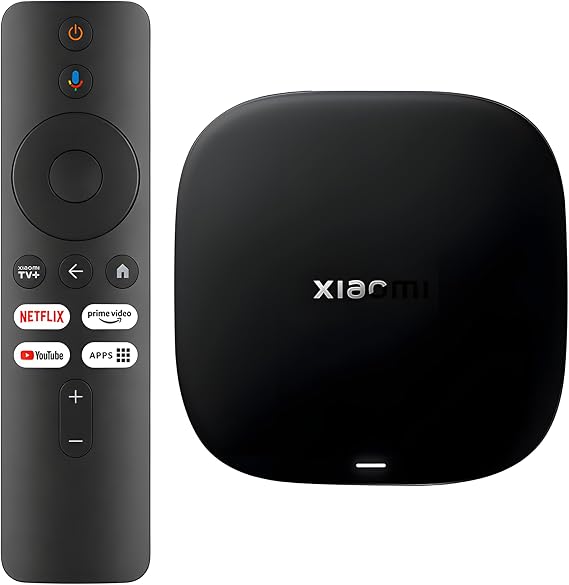 Xiaomi Android Google TV Box S 3rd Gen, 4K UHD TV Box Dolby Vision Atmos & DTS:X, 2GB + 32GB Storage WiFi 6 HDMI 2.1 360 Bluetooth Remote Voice Control for Television Internet Smartphones Streaming