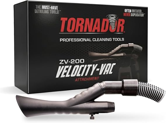 Tornador Velocity Vac ZV-200 | Vacuum Attachment for Car Detailing | Fits Black & MAX | Professional Interior Cleaning System