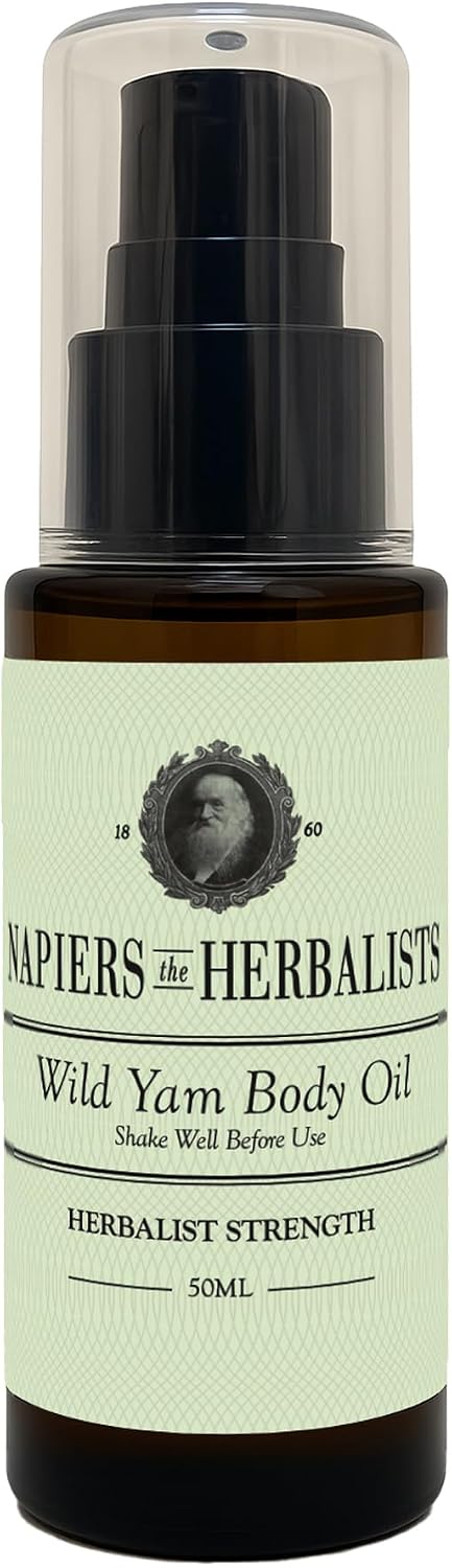 Napiers Wild Yam Body Oil – Herbalist-Strength Formula with Wild Yam Root Extract – Skin Hydration & Menopause Support – 50ml
