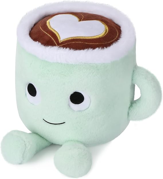 Latte Plush Toy, Cuddly Coffe Cup Doll, Soft Fluffy Toyfor Friends - Any Age and Occasion