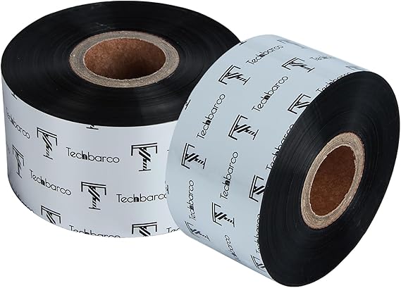 2 Rolls 1.57" x 1476'(40mm x 450m) Wax/Resin Thermal Transfer Ribbon, Core 1", Black, Ink Outside, Barcode Ribbon Compatible with Zebra Printer