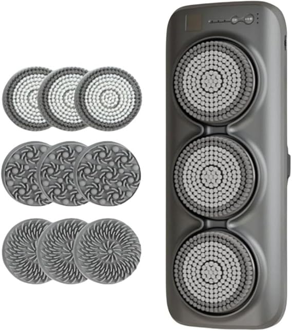 Electric Back Bath Brush, Wall Mounted Back Scrubber, Exfoliating Bath Wash Pad, 3-Speed Adjustment, 360 Automatic Rota-Tion, for Deep Cleansing, Shower, Scrubber Bathing Supplies