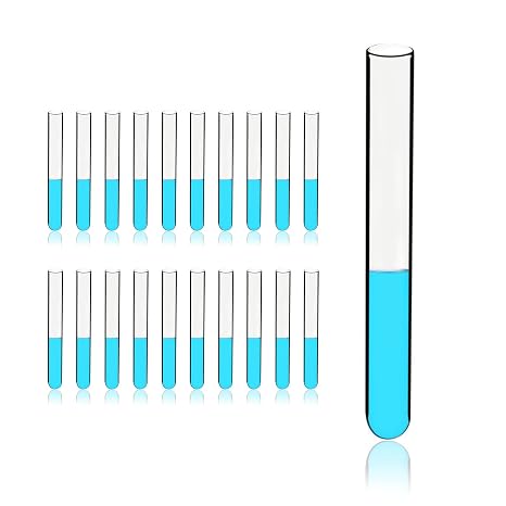 25ml Sturdy Glass Test Tubes, 20x200mm, Pack of 20, Borosilicate Glass Material, TTG025-020