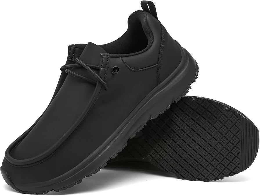 ulogu Non Slip Waterproof Shoes for Men Women Slip On Chef Work Loafers