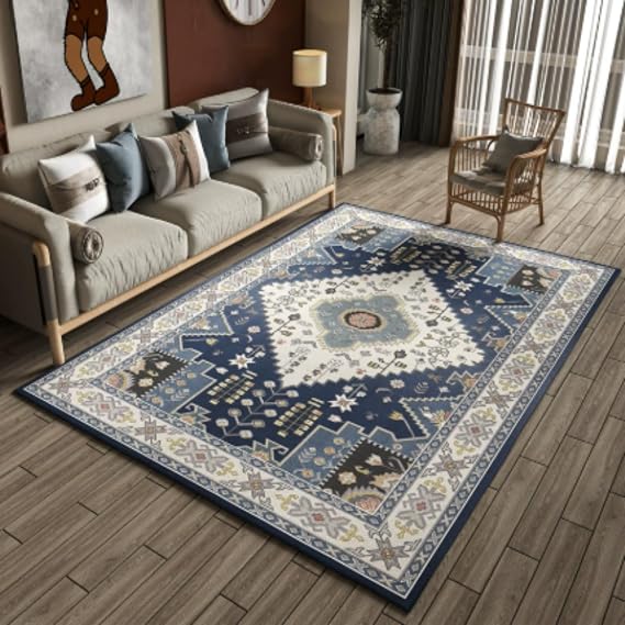 Graphene Electric Heated Rug,Indoor Electric Space Heaters,Imitation Wool Area Rug,Vintage Soft Rug,Indoor Stain Resistant Non-Slip Carpet,for Autumn and Winter(F,140x200cm)