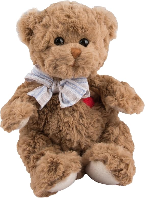 GABRIEL Teddy Bear Plush Toy with Tie, 25cm Soft Cuddly Stuffed Animals