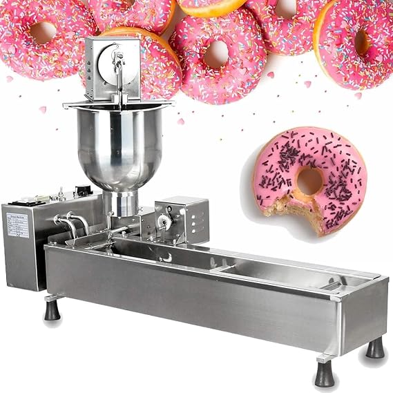 Automatic Donut Maker Machine Single Row Auto Doughnut Maker, Intelligent Control Commercial Automatic Donut Making Machine, Fryer
