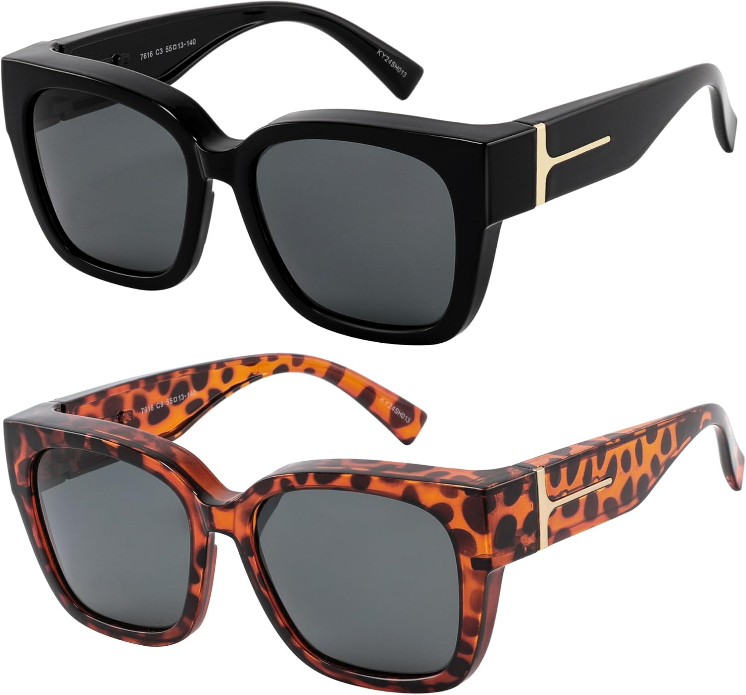 Yogo Vision Polarized Fit Over Glasses Sunglasses for Women Men Wear Over Eyeglasses 100% UV Protection