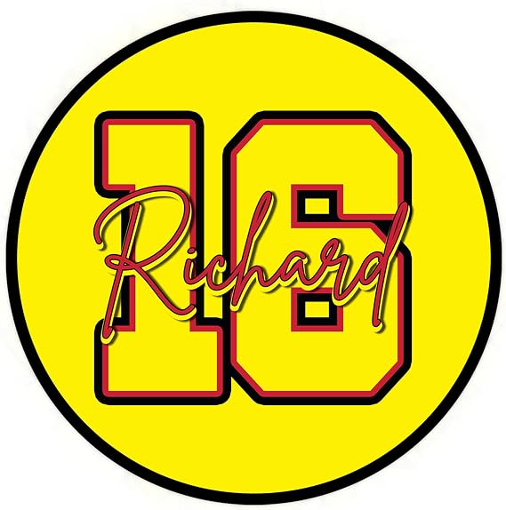 Custom Baseball Bat Knob Stickers Personalized Softball Name & Number Decal, Waterproof Vinyl for Bat, Helmet, Car, Laptop, Water Bottle, Tumbler, Sports Team Logo, Game Day Gift for Players