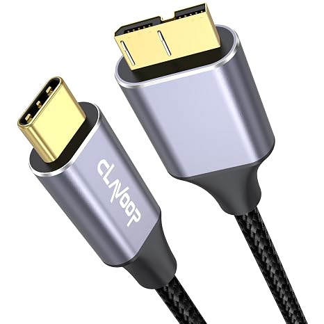 USB 3.0 Micro B Bundle USB C Micro B External Hard Drive Cable 1.5FT