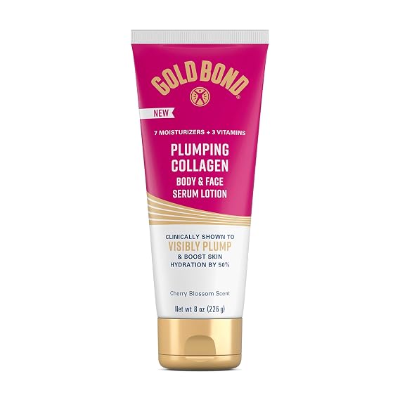 Gold Bond Plumping Collagen Body & Face Serum Lotion, Hydrating Moisturizer