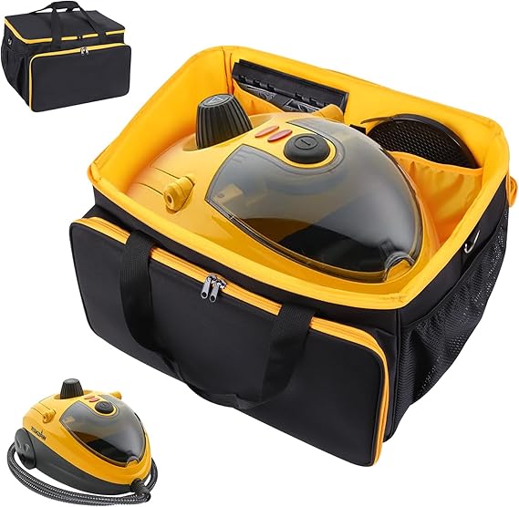 Adjustable Storage Bag Compatible with Wagner Spraytech C900134 Steamer | Portable Steam Cleaner Carry Bag with Extra Pockets for Accessories (Bag Only)