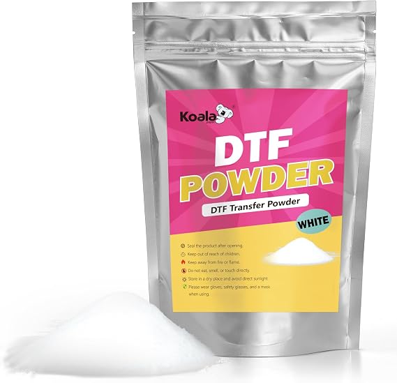 Koala DTF Powder 1000G/35.3 oz White DTF Transfer Powder | Hot Melt Adhesive for Sublimation for Digital Printing on All Fabrics and Any Color