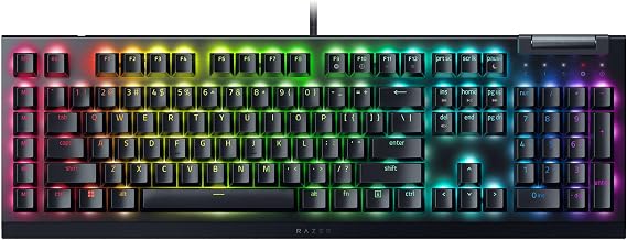 Razer BlackWidow V4 X (Sarı Anahtar) - Chroma RGB'li Mekanik Oyun Klavyesi (Sessiz Mekanik Anahtarlar, 6 Özel Makro Tuşu, Doubleshot ABS Tuş Başlıkları) ABD Düzeni | Siyah