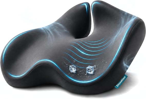 Cooling Seat Cushion for Tailbone Pain Relief, X Large Office Chair Cushion