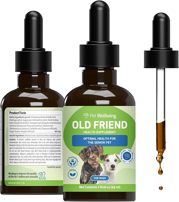 Pet Wellbeing Old Friend for Dogs - Senior Immune & Cognitive, 2 oz