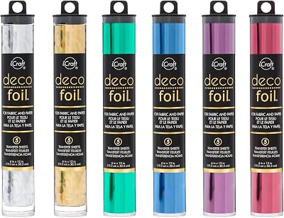 Deco Foil - Transfer Sheets - 2018 Colors - Silver Shattered Glass, Gold Shattered Glass, Jade, Denim, Plum & Wild Cherry - Bundle of 6 Packages