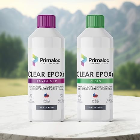 Premium Clear Epoxy Resin - 2 Quart Kit (32oz Resin + 32oz Hardener) | Table Tops, Bar Tops, Countertops | Food Safe, Bubble-Free, UV Resistant - Easy Application