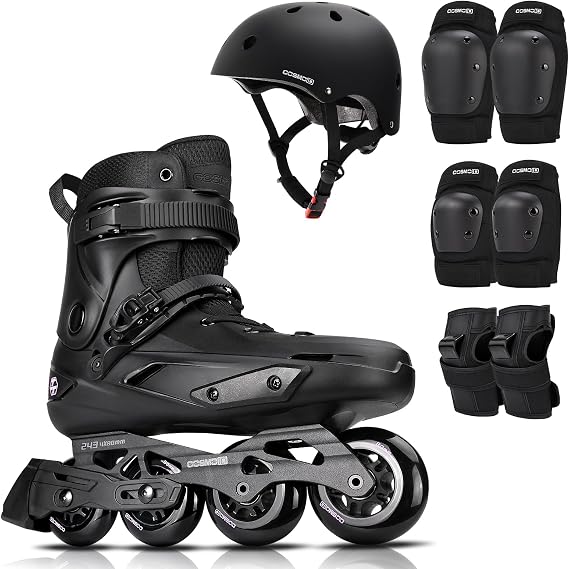 TT high Performance Inline Skates with Helmet & Protective Gear Set, Adult Men Women Roller Blades Bundle with Knee Pads Elbow Pads Wrist Guards