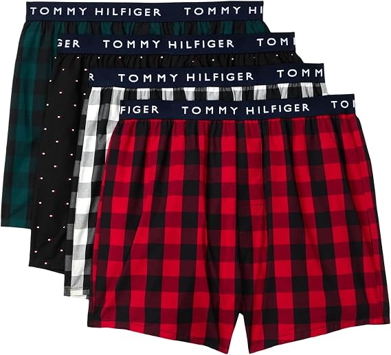 Tommy Hilfiger Woven Cotton Boxer 4-Pack