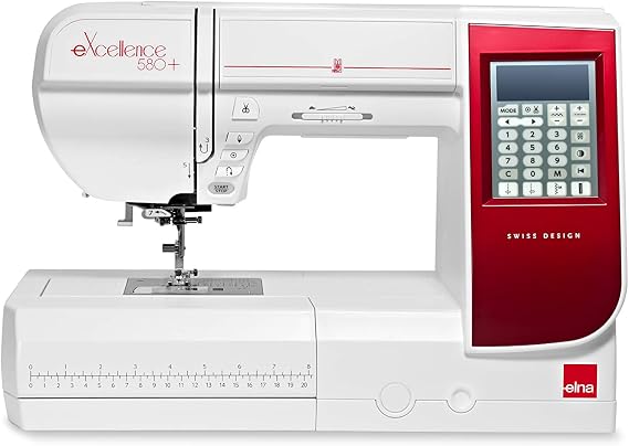 Elna eXcellence 580 Plus Computerized Sewing Machine 120 Stitches Thread Cutter