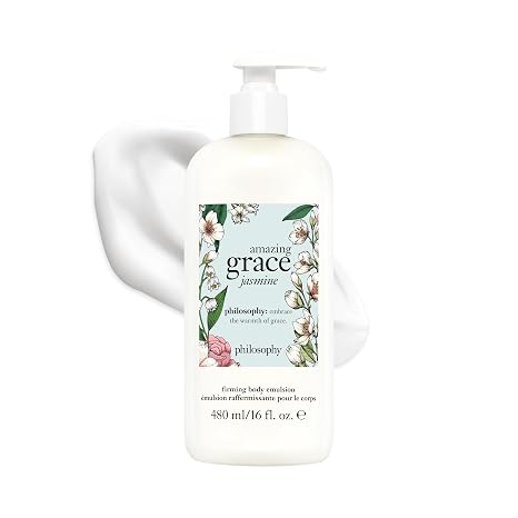 philosophy amazing grace firming body emulsion - luxury scented body lotion - formulated with shea butter for fast absorbing hydration - skin feels soft and smooth - suitable for all skin types