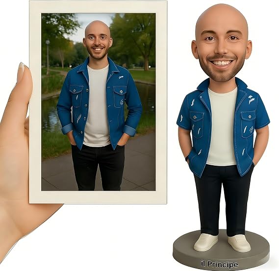 Custom Bobblehead,Full Body Handmade Customized Bobble Head Figurine Doll Sculpture Statue from Picture, for Family, Business, or Man Team(Includes Preview Before Final Crafting)