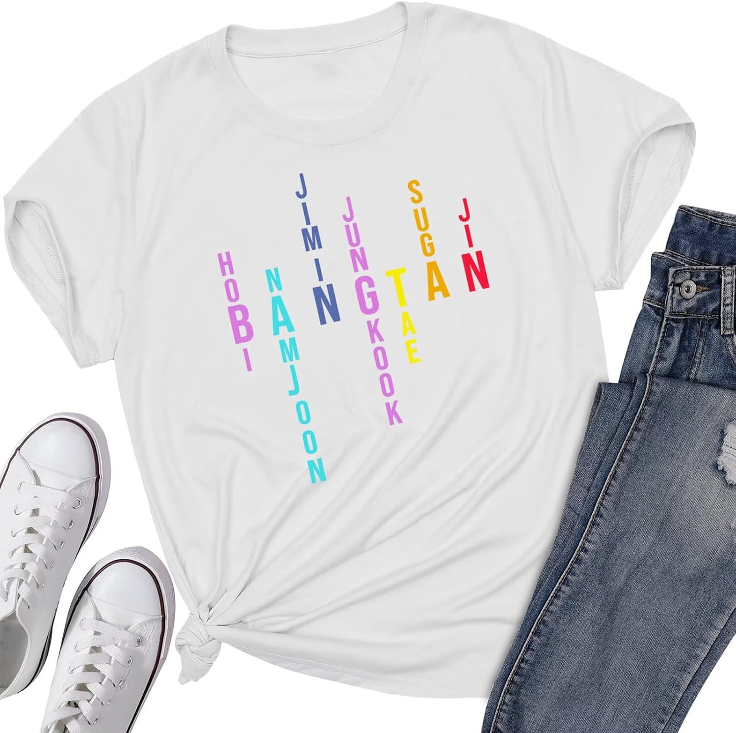 Bangtan Boys Shirt Suga Jungkook Jimin Hobi Namjoon Tae jin Tshirt Tee for Women