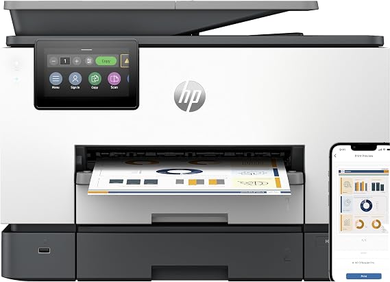 HP Officejet Pro 9130b Wired & Wireless Inkjet Multifunction Printer - Color - Cement