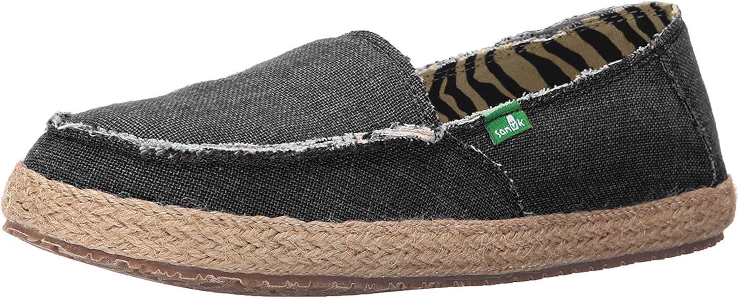 Sanuk Women's Fiona Flat,Charcoal,10 M US